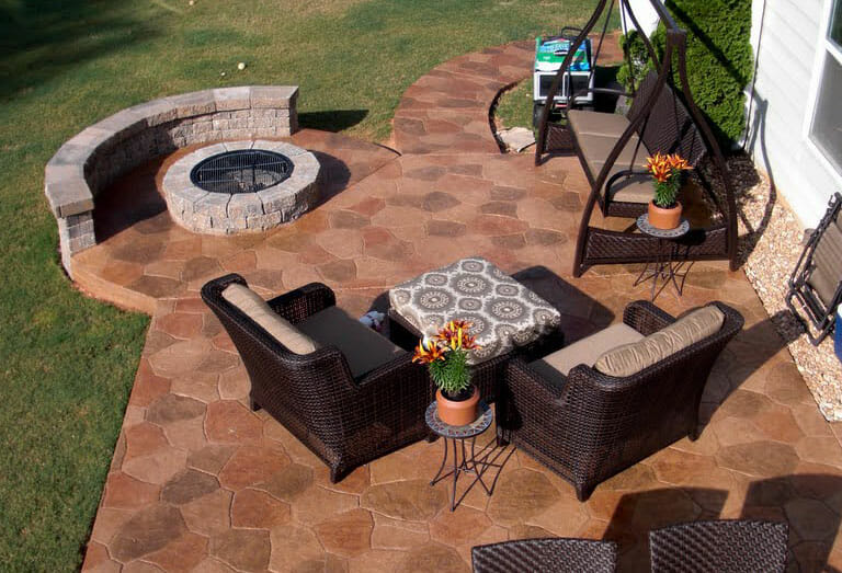 stamped concrete patio